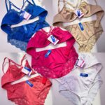 ست لباس زیر عمده توری  فانتزی TRT – مدل گل‌دار فنردار زنانه - تصویر 2