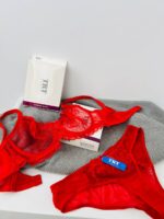 ست سوتین و شورت توری قرمز TRT – مدل  آپارنیک - تصویر 4