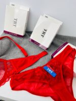 ست سوتین و شورت توری قرمز TRT – مدل  آپارنیک - تصویر 5