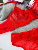 ست سوتین و شورت توری قرمز TRT – مدل  آپارنیک - تصویر 8
