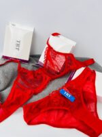 ست سوتین و شورت توری قرمز TRT – مدل  آپارنیک - تصویر 9