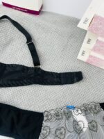 ست لباس زیر توری مشکی آریانا TRT – مدل Double Beautiful قلبی با تور گاز ترکیه و بند قابل تنظیم - تصویر 10