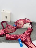 ست لباس زیر عمده گلدوزی طرح رز قرمز - برند TRT - تصویر 7